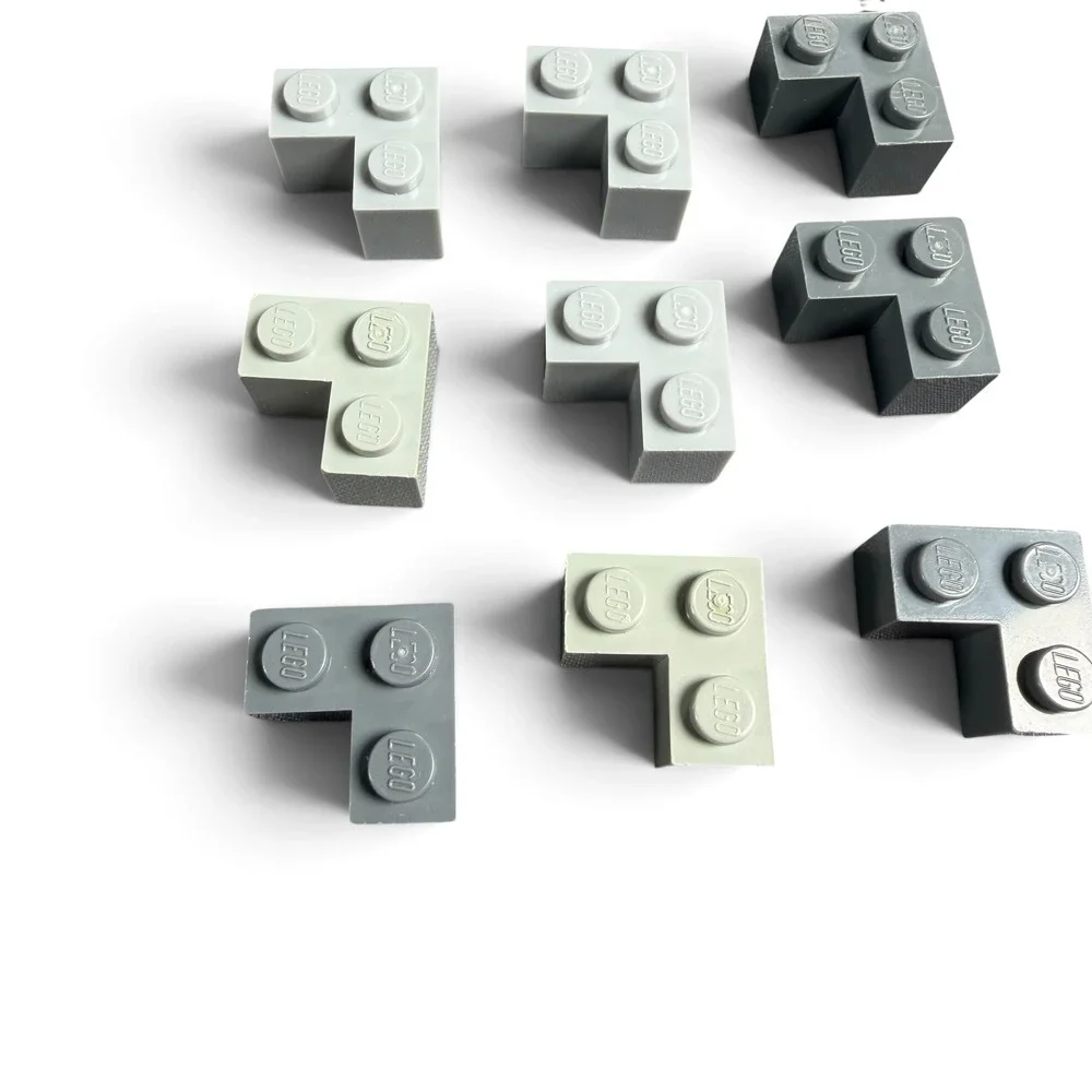 LEGO 2x2 Corner Bricks 36pc Bulk Lot Brown Gray Tan L-Shape
